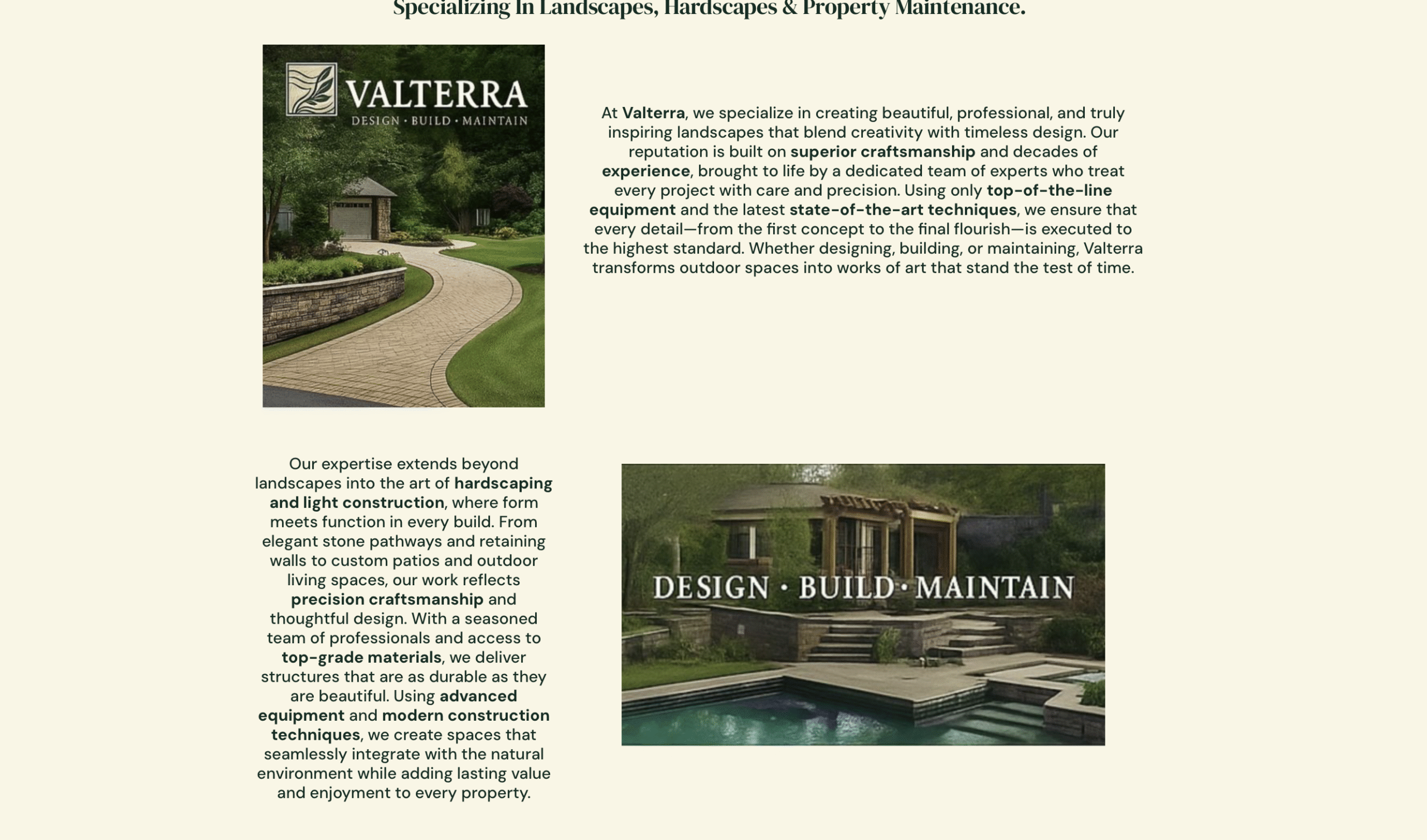 Valterra Landscape Inner Page